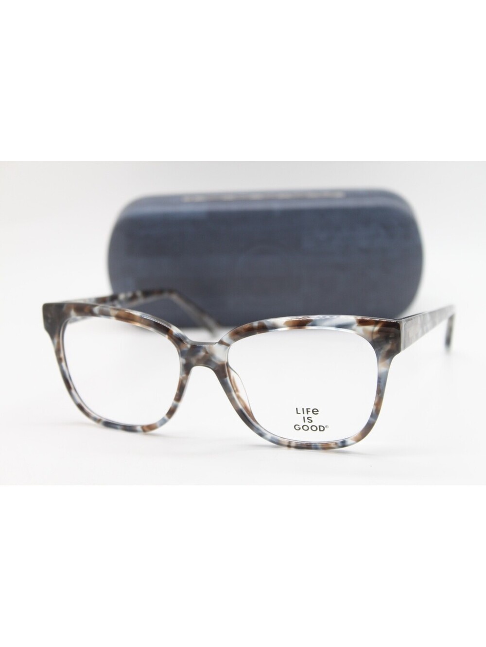NEW LIFE IS GOOD LAUREN TORTOISE BLUE (TBL) AUTHENTIC EYEGLASSES W/CASE 54-16